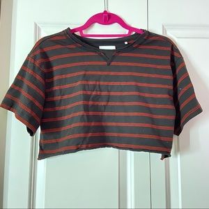 Joah brown cropped t shirt